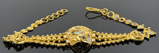 21k Solid Gold Ladies Simple Bracelet GB407