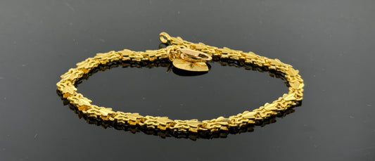 22k Solid Gold Ladies Simple Bracelet GB42