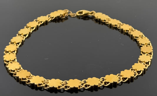21k Solid Gold Ladies Simple Bracelet GB420