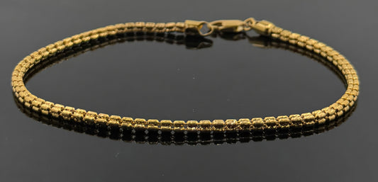 22k Solid Gold Ladies Simple Bracelet GB437
