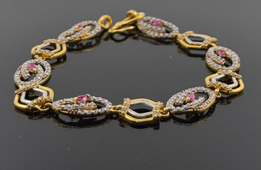 22k Solid Gold Ladies Simple Bracelet GB439