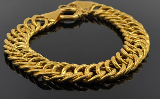 22k Solid Gold Ladies Simple Bracelet GB445