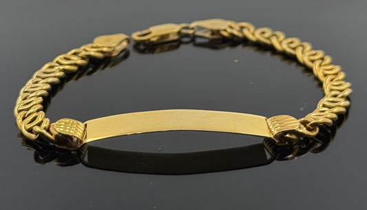 18k Solid Gold Ladies Simple Bracelet GB447