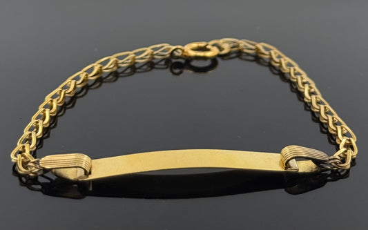 14k Solid Gold Ladies Simple Bracelet GB449