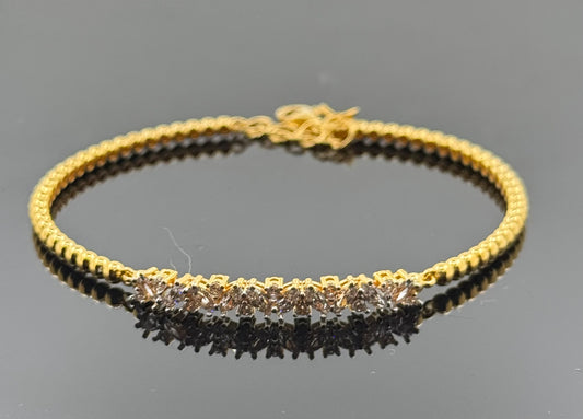 22k Solid Gold Ladies Simple Bracelet GB46