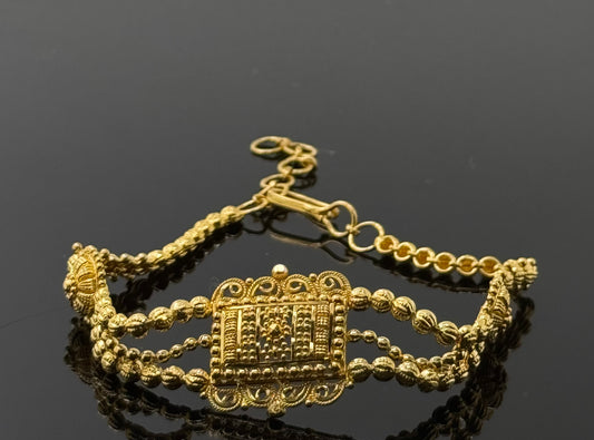 22k Solid Gold Ladies Simple Bracelet GB460