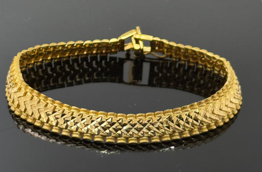 22k Solid Gold Ladies Simple Bracelet GB462