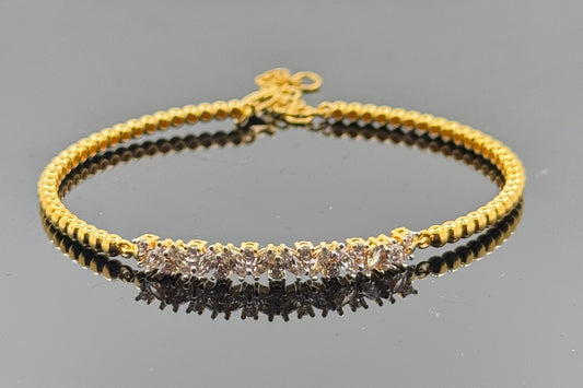 22k Solid Gold Ladies Simple Bracelet GB47