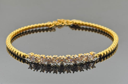 22k Solid Gold Ladies Simple Bracelet GB48