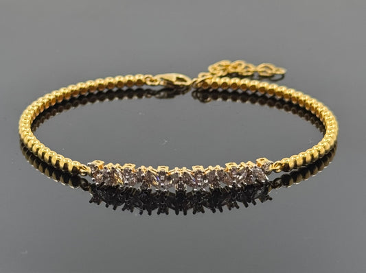 22k Solid Gold Ladies Simple Bracelet GB49