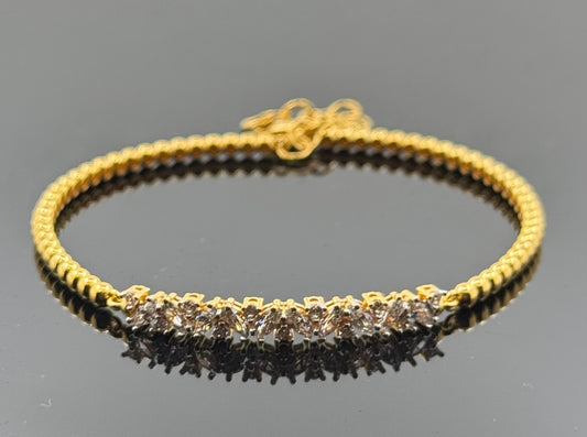 22k Solid Gold Ladies Simple Bracelet GB52