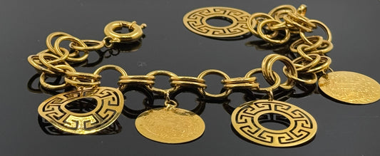 21k Solid Gold Ladies Simple Bracelet GB66