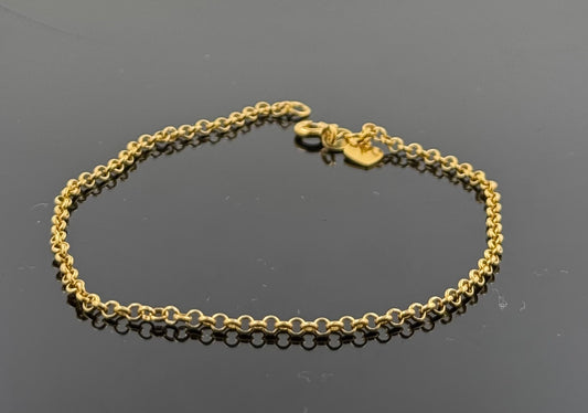 22k Solid Gold Ladies Simple Bracelet GB72