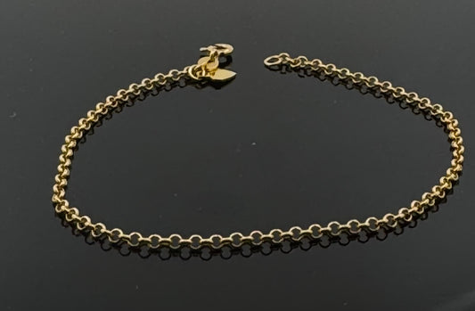 22k Solid Gold Ladies Simple Bracelet GB85