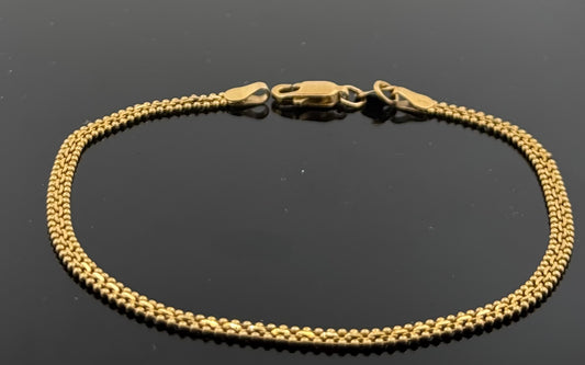 22k Solid Gold Ladies Simple Bracelet GB86