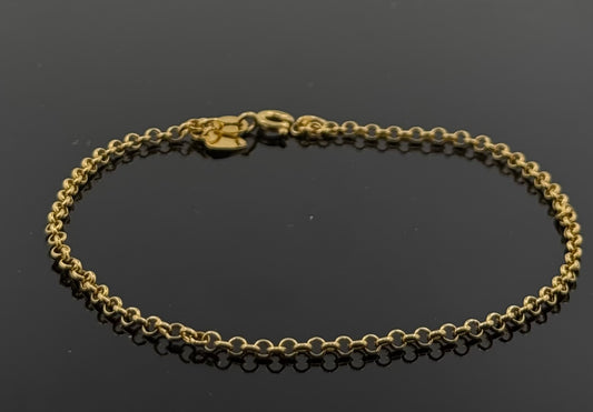 22k Solid Gold Ladies Simple Bracelet GB87