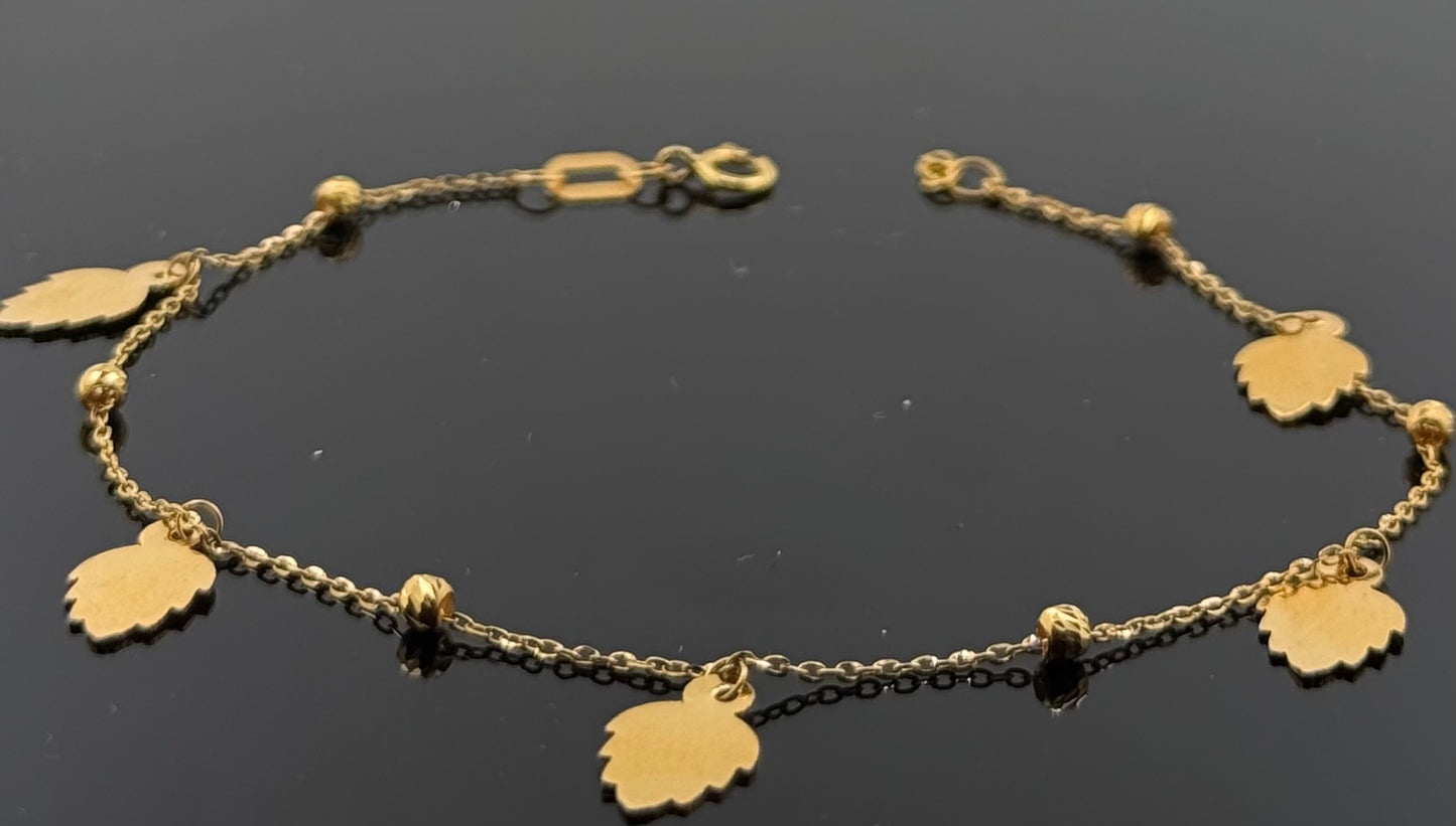 21k Solid Gold Ladies Simple Bracelet GB90