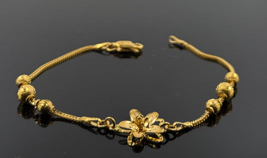 22k Solid Gold Ladies Simple Bracelet GB98
