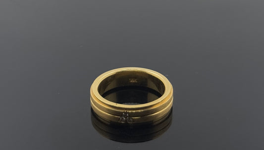 18k Solid Gold Ladies Simple Ring GR1002