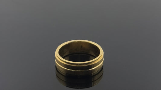 18k Solid Gold Ladies Simple Ring GR1007
