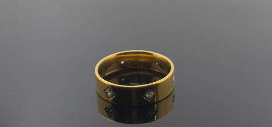 22k Solid Gold Ladies Simple Ring GR1008
