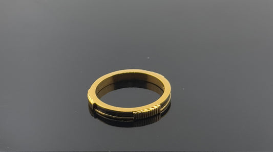 22k Solid Gold Ladies Simple Ring GR1018
