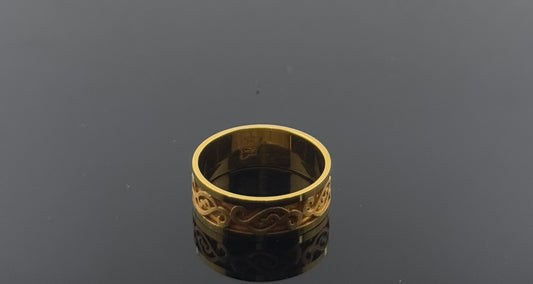 21k Solid Gold Ladies Simple Ring GR1039