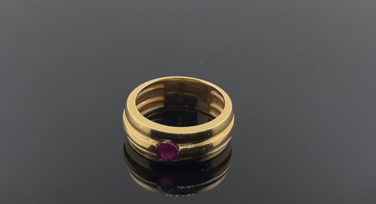 18k Solid Gold Ladies Simple Ring GR1040