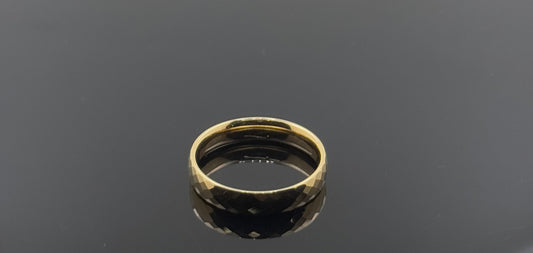 18k Solid Gold Ladies Simple Ring GR1048