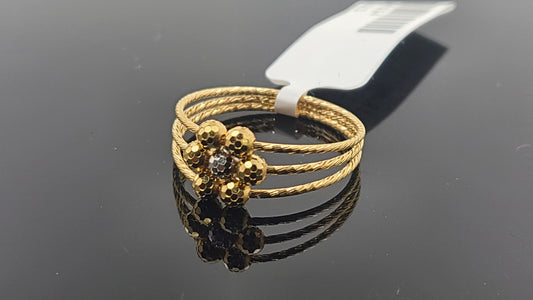 22k Solid Gold Ladies Simple Ring GR114