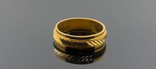 22k Solid Gold Ladies Simple Ring GR1143