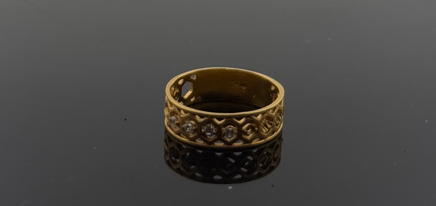 22k Solid Gold Ladies Simple Ring GR1169