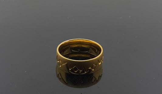 21k Solid Gold Ladies Simple Ring GR1178