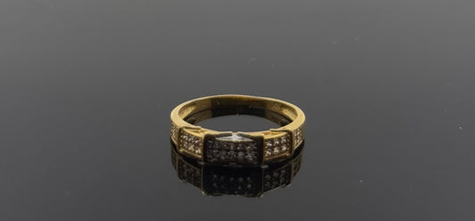 18k Solid Gold Ladies Simple Ring GR1196