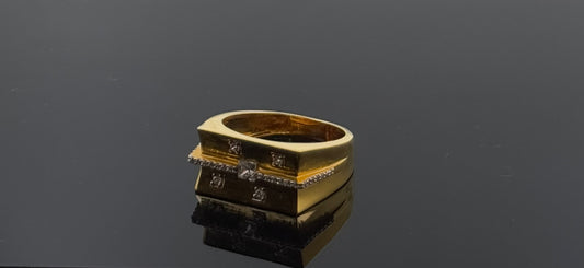 22k Elegant Men Designer Ring with Stones gr1268