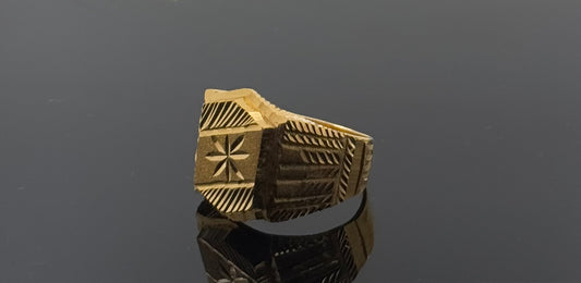 22k Solid Gold Men Simple Ring GR1289