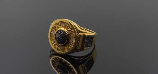 22k Solid Gold Men Simple Ring GR1290