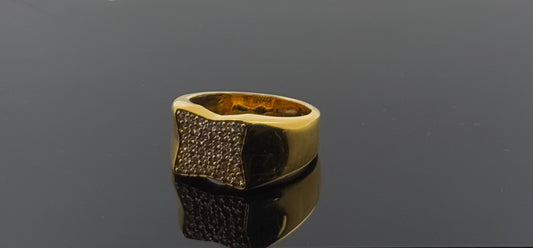 22k Solid Gold Men Simple Ring GR1292