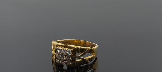 21k Elegant Men Signet Ring  with Stones gr1318