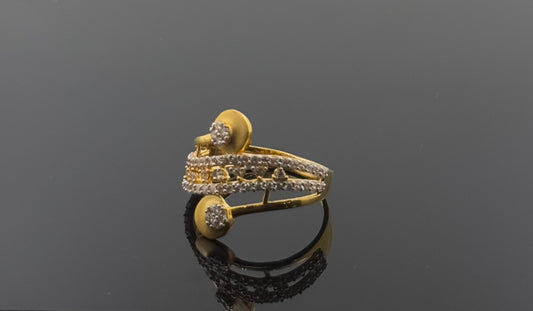 22k Solid Gold Ladies Simple Ring GR1322