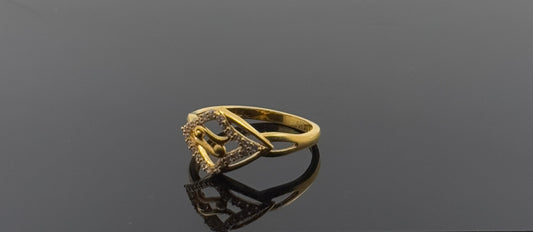 22k Solid Gold Ladies Simple Ring GR1323