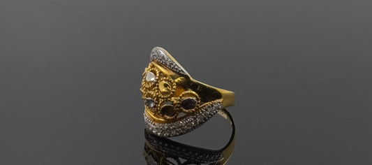 22k Solid Gold Ladies Simple Ring GR1324