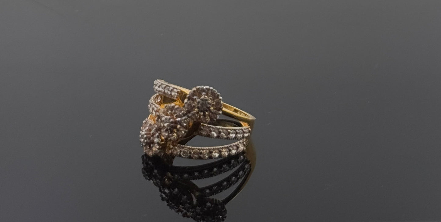 22k Solid Gold Ladies Simple Ring GR1327