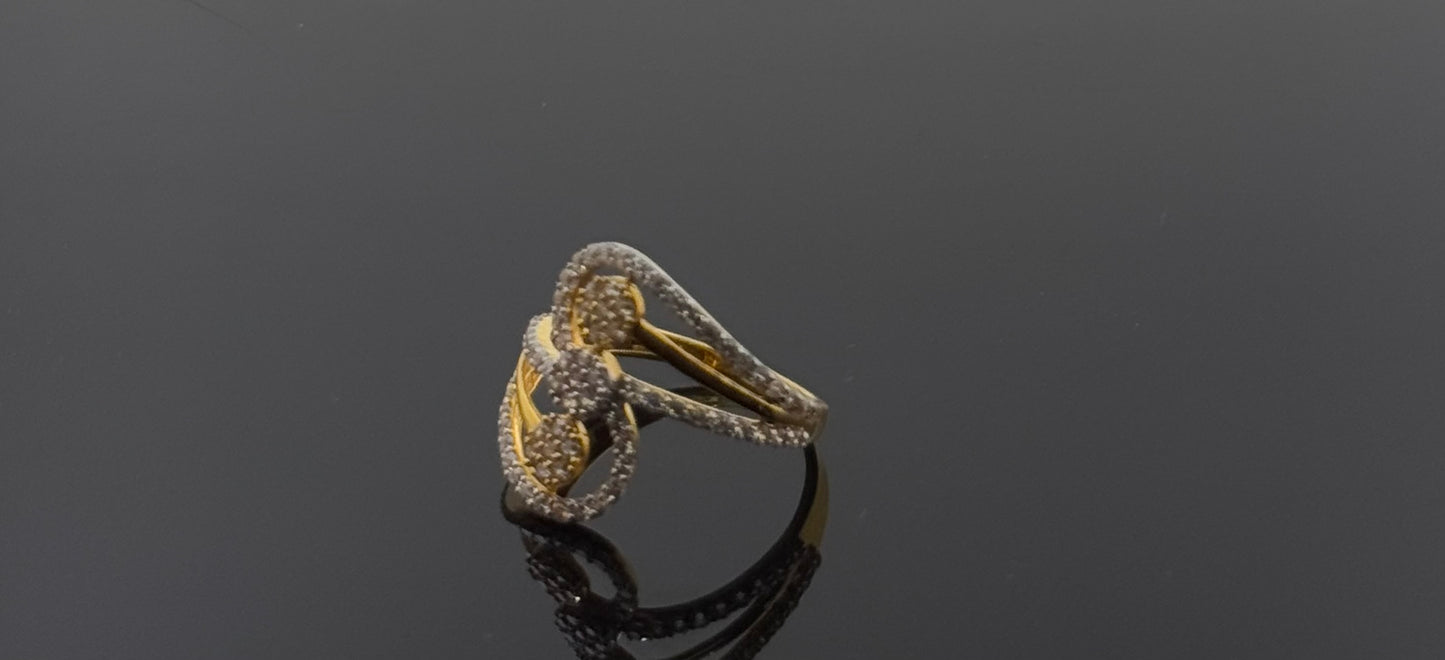 22k Solid Gold Ladies Simple Ring GR1328