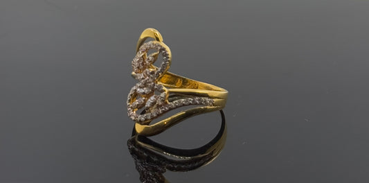 22k Solid Gold Ladies Simple Ring GR1329