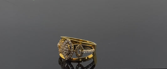 22k Solid Gold Ladies Simple Ring GR1332