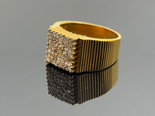 22k Solid Gold Men Simple Ring GR1344
