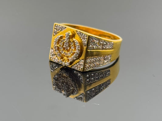 22k Solid Gold Men Simple Ring GR1348