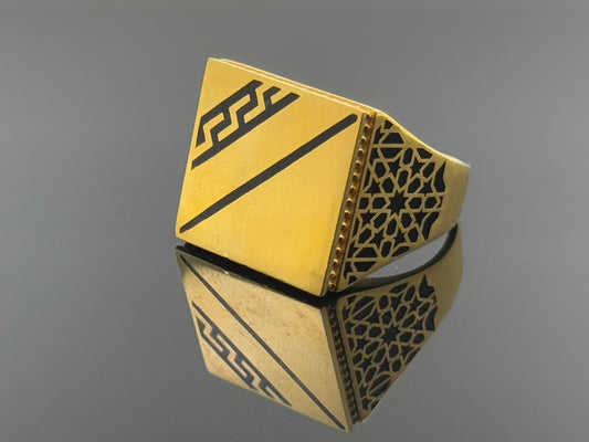22k Solid Gold Men Simple Ring GR1350