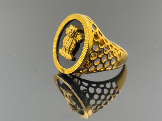 22k Solid Gold Men Simple Ring GR1353
